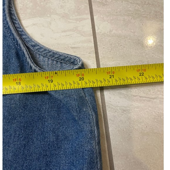 VTG Disney Womens Mickey Mouse Denim USA Flag Jean Vest Size Large Sleeveless - Picture 6 of 6